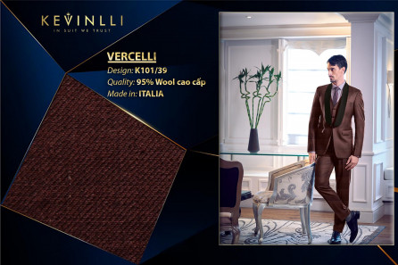 K101/39 Vercelli CX - Vải Suit 95% Wool - Tím Trơn